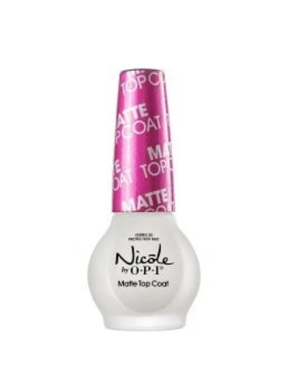 OPI Nicole Matte Top Coat - White Bottle with Pink Cap